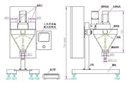 半自動粉劑灌裝機原理圖